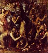 TIZIANO Vecellio The Flaying of Marsyas ar oil painting artist